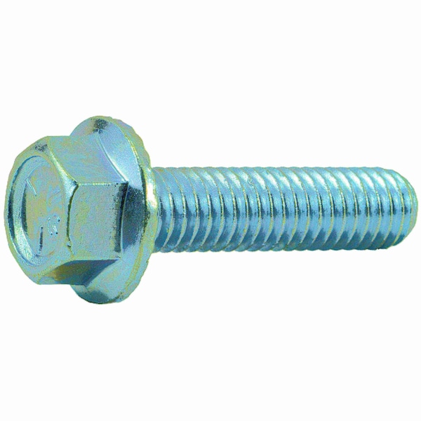 Midwest Fastener Grade 5, 3/8"-16 Flange Bolt, Zinc Plated Steel, 1-1/2 in L, 6 PK 34807 - main